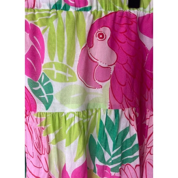 Lilly Pulitzer Skirt Holy Grail PInk Parrot print white tag vintage Size 2 - Picture 4 of 7